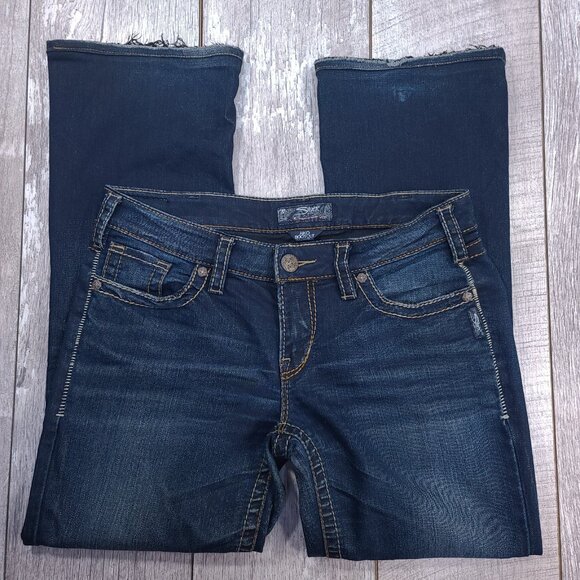 Silver Jeans Women's 31x30 Aiko Bootcut Boot Medium Blue Denim Mid Rise Pant - Picture 4 of 9